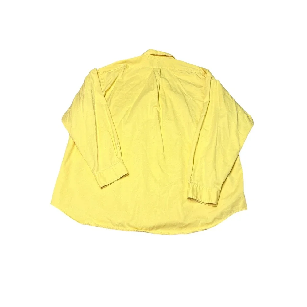 Ralph Lauren Blake Shirt Mens XXL Yellow Cotton Twill Button Down Long Sleeve